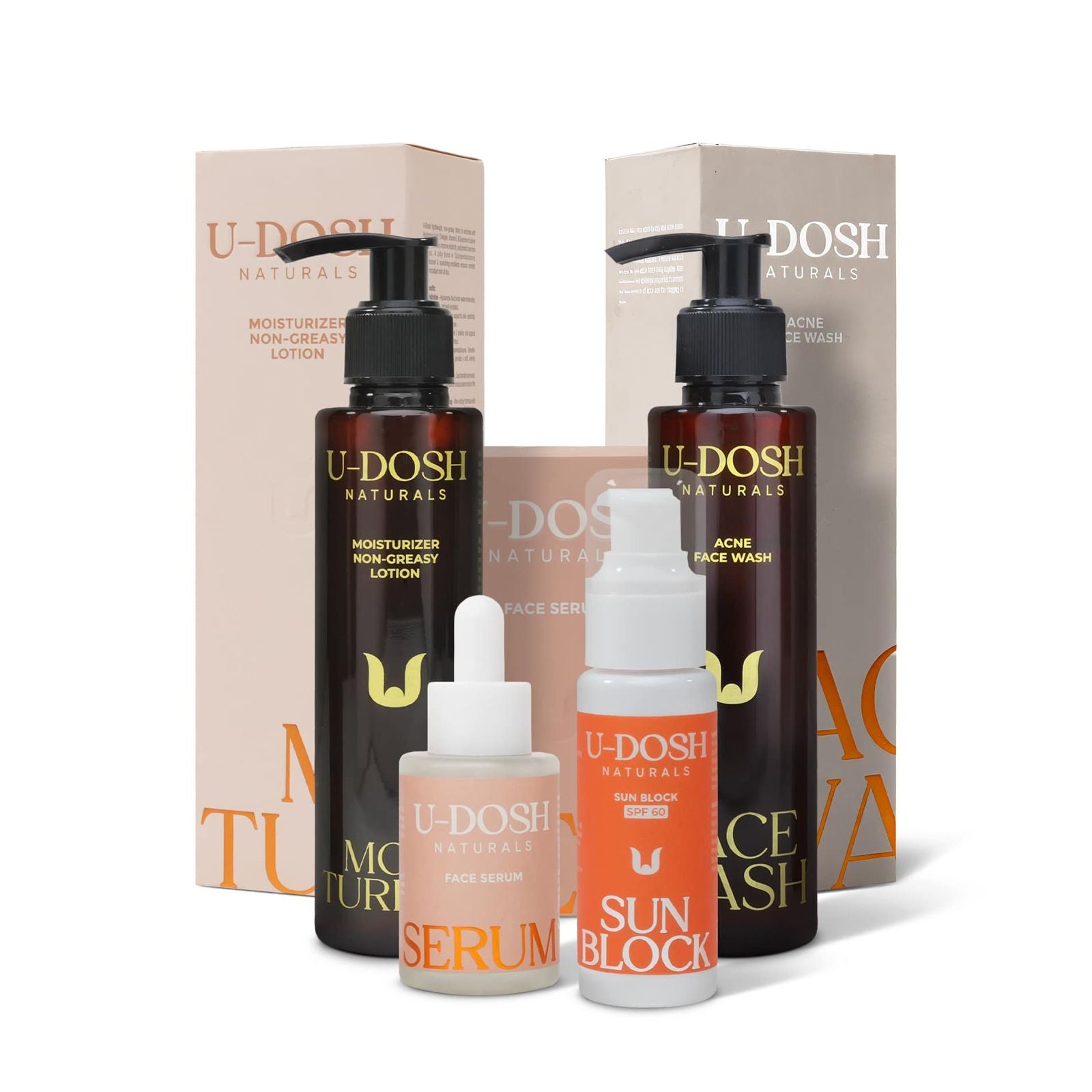 Moisturizer Lotion x Acne Face Wash x Face Serum x Sun Block